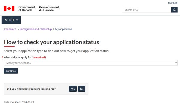 Check immigration application status (Source: Internet)