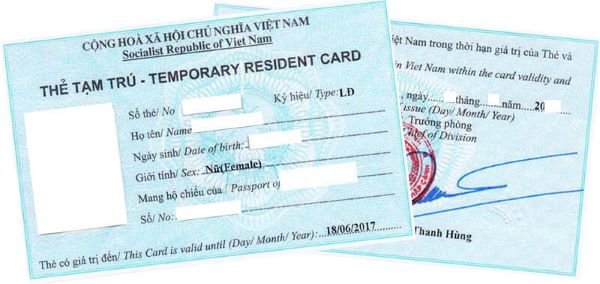 The temporary residence card in Vietnam must comply with the necessary conditions