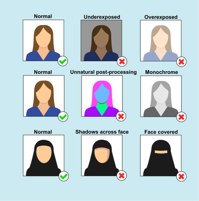 Portrait photo must be taken within the last 6 months